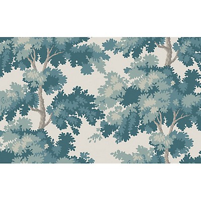 Scalamandre Wallcoverings RAPHAEL FOREST - MURAL TEAL