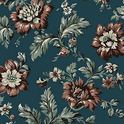 Scalamandre Wallcoverings ROSENHOLM MIDNIGHT BLUE