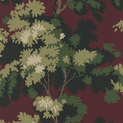 Scalamandre Wallcoverings RAPHAEL DARK RED / GREEN