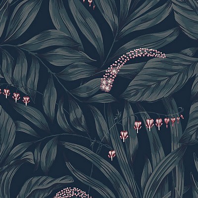 Scalamandre Wallcoverings ELIN MIDNIGHT BLUE