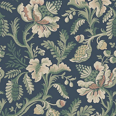 Scalamandre Wallcoverings DAPHNE MIDNIGHT BLUE