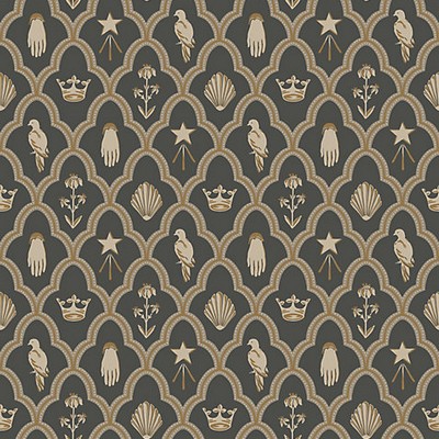 Scalamandre Wallcoverings TURTLEDOVE BARN CHARCOAL