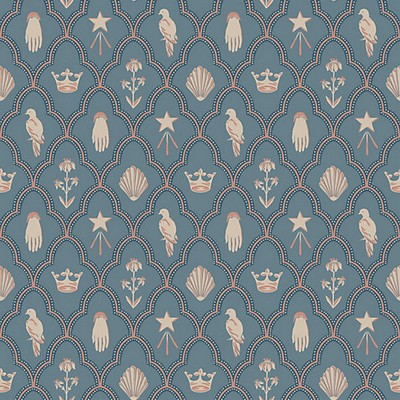 Scalamandre Wallcoverings TURTLEDOVE BARN INDIGO BLUE