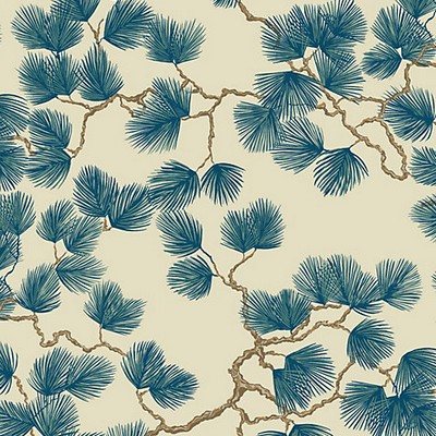 Scalamandre Wallcoverings PINE BLUE