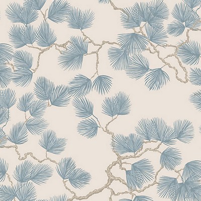 Scalamandre Wallcoverings PINE MISTY BLUE