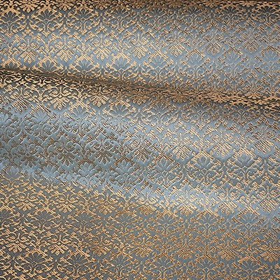 Old World Weavers CARLOS SMALL DAMASK ANTIQUE AQUA