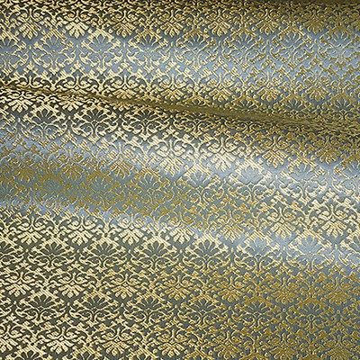 Old World Weavers CARLOS SMALL DAMASK ANTIQUE TEAL