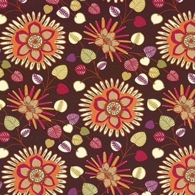 Kasmir GROOVY FLORAL    CHOCOLATE       
