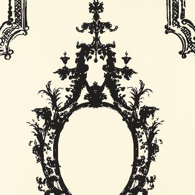 Schumacher Wallpaper GO BAROQUE NOIR & BLANC