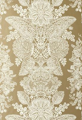 Schumacher Wallpaper LACE CHAMPAGNE