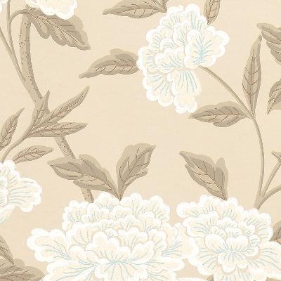 Schumacher Wallpaper WHITNEY FLORAL TAUPE