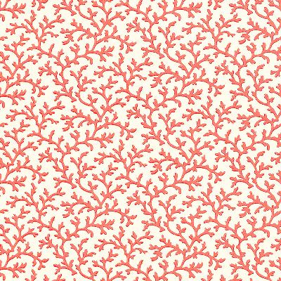 Schumacher Wallpaper CORAL VINE GARNET