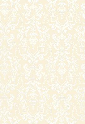 Schumacher Wallpaper LIDO DAMASK BEIGE