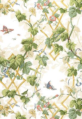Schumacher Wallpaper LEachFY ARBOR CREachM