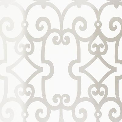 Schumacher Wallpaper MANOR GATE SILVER