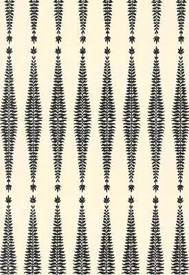 Schumacher Wallpaper FERN TREE NOIR