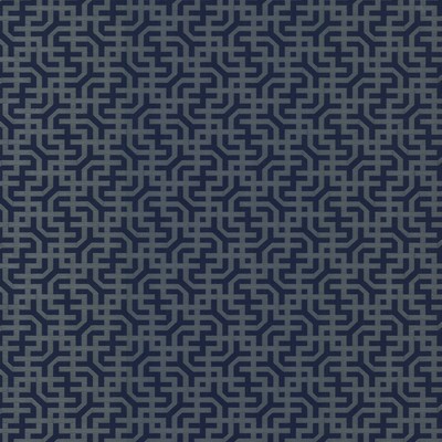 York Wallcovering Dynastic Lattice Wallpaper Navy