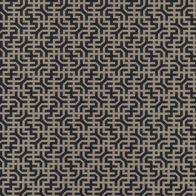 York Wallcovering Dynastic Lattice Wallpaper Black