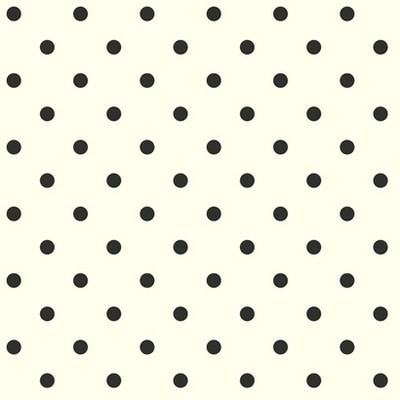 York Wallcovering Circle Wallpaper white black 