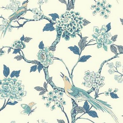 York Wallcovering Fanciful Wallpaper blue/white/off-white