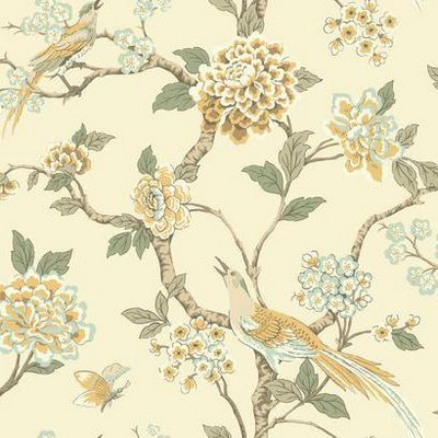 York Wallcovering Fanciful Wallpaper yellow/blue/green