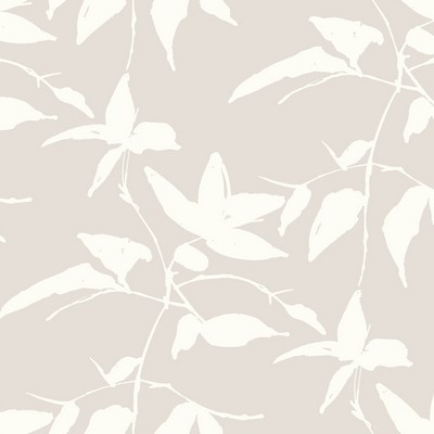 York Wallcovering Persimmon Leaf Wallpaper Beige