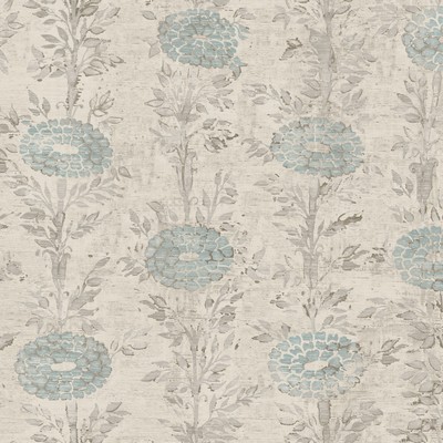 York Wallcovering French Marigold Wallpaper Blue, White