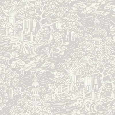 York Wallcovering Chinoiserie Wallpaper Grey