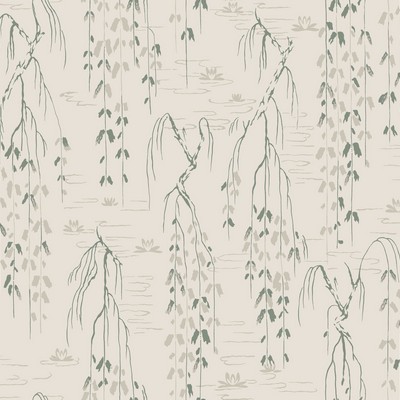 York Wallcovering Willow Branches Wallpaper Green
