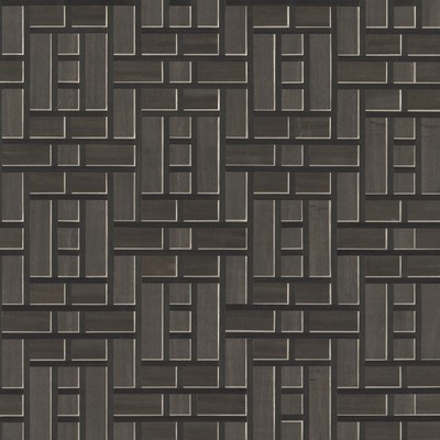 York Wallcovering Teahouse Panel Wallpaper Black