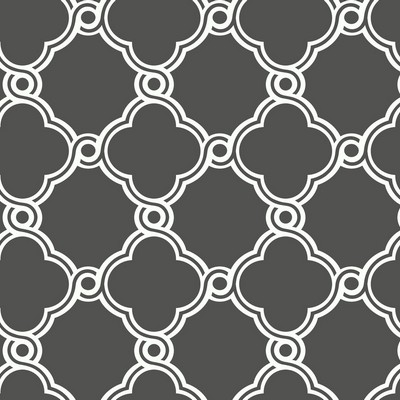 York Wallcovering Open Trellis Wallpaper Gray