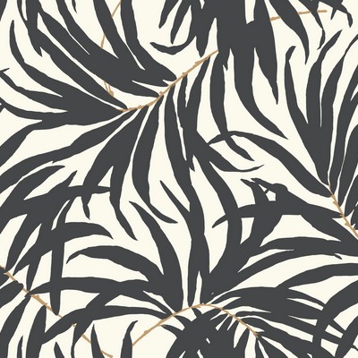 York Wallcovering BALI LEAVES                    off white, darkest grey, tan