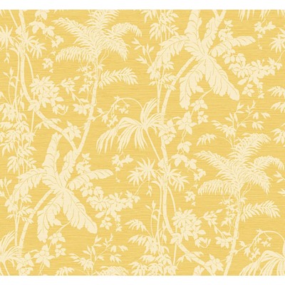 York Wallcovering PALM SHADOW                    white, bright yellow, golden yellow