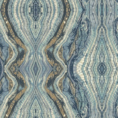 York Wallcovering Kaleidoscope Wallpaper Blue