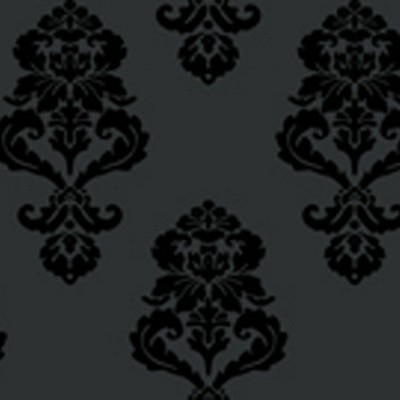York Wallcovering Graphic Damask Wallpaper Blacks