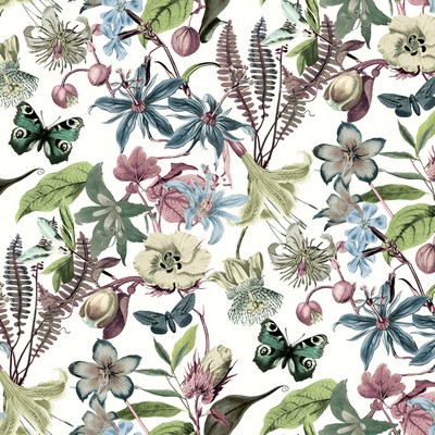 York Wallcovering Butterfly House White & Fuchsia