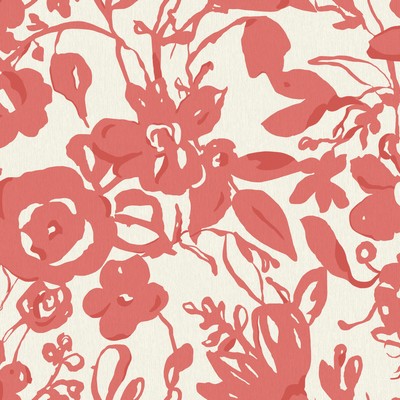 York Wallcovering Brushstroke Floral Coral