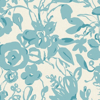 York Wallcovering Brushstroke Floral Aqua