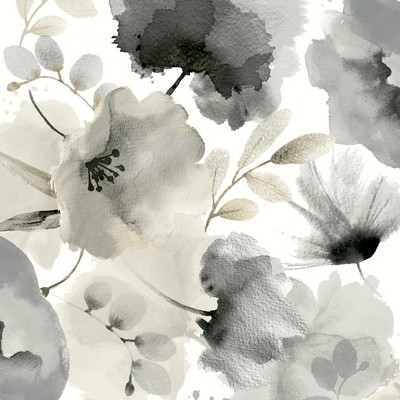 York Wallcovering Watercolor Bouquet Charcoal