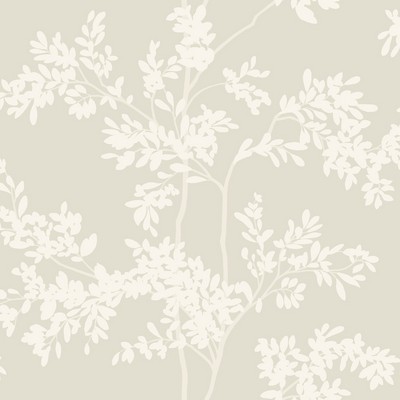 York Wallcovering Lunaria Silhouette Light Taupe & White