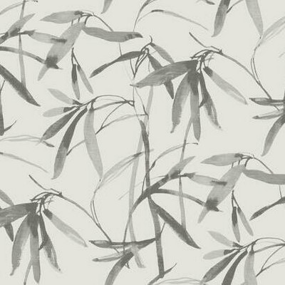 York Wallcovering Bamboo Ink Wallpaper Cream/Gray