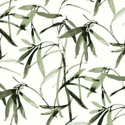 York Wallcovering Bamboo Ink Wallpaper Black/White