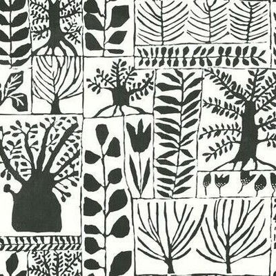 York Wallcovering Primitive Trees Wallpaper Black/White