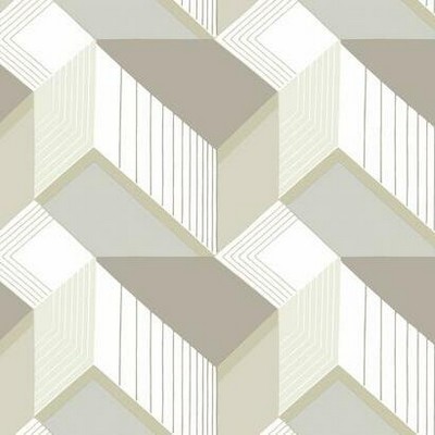 York Wallcovering Graphic Geo Blocks Wallpaper White/Cream