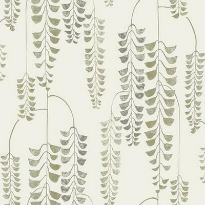 York Wallcovering Deco Wisteria Wallpaper Cream/Gold