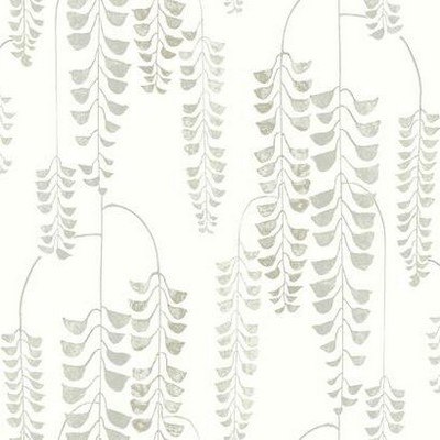York Wallcovering Deco Wisteria Wallpaper White/Cream