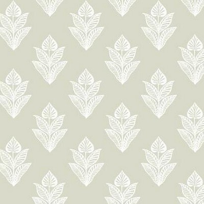 York Wallcovering Lotus Motif Wallpaper Cream/White