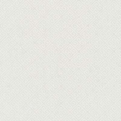 York Wallcovering Grecian Geometric Wallpaper Pearl/White