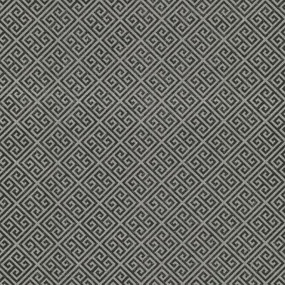 York Wallcovering Grecian Geometric Wallpaper Silver/Black
