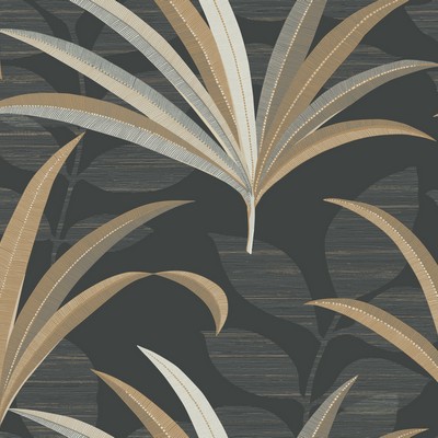 York Wallcovering El Morocco Palm Wallpaper Blacks